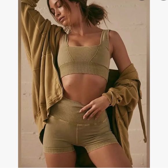 Free People Other - Free People Movement Good Karma Square Neck Bra & Running Shorts Set